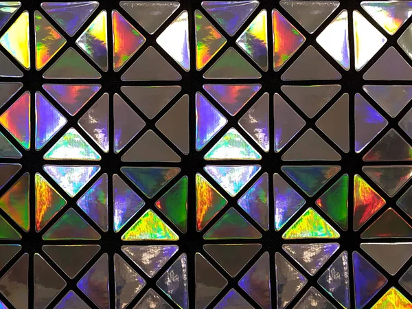 Fantasia Grafica Sotto Forma Mosaico Triangoli Con Una Superficie Lucida — Foto Stock