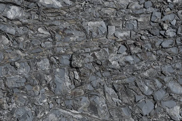 Textura Superfície Pedra Montanha Com Minerais Cores Monocromáticas Preto Cinza — Fotografia de Stock