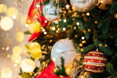 Noel ağacı dekorasyonu arka planı
