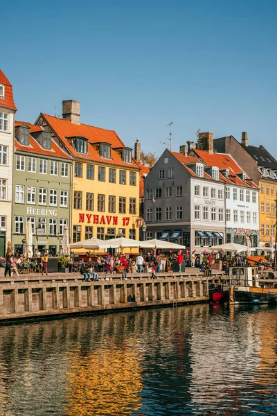 Puerto de Nyhavn en Copenhagen — Foto de Stock