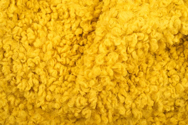 Żółta wełna pluszowa tekstura — Zdjęcie stockowe