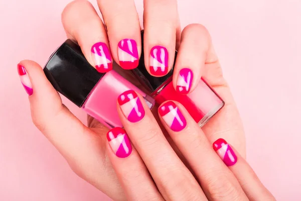 Bright manicure design — Stock Photo, Image