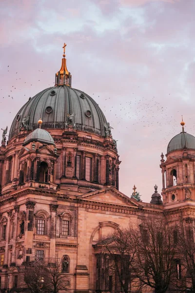 Berlin Germany February 2020 Facade Berliner Dom Beautiful Sunset Background — 스톡 사진