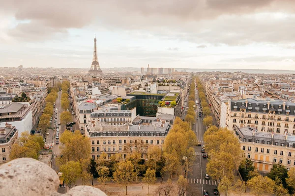 Vue panoramique imprenable depuis l'Arc de Triomphe — Photo