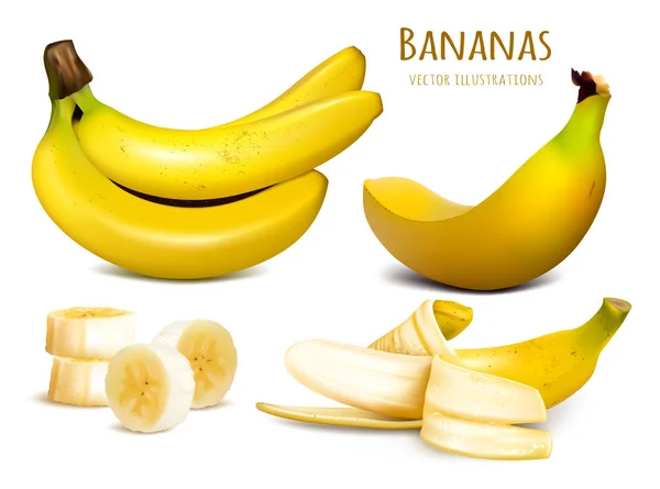 Ilustração do vetor bananas amarelas maduras Ilustração De Bancos De Imagens