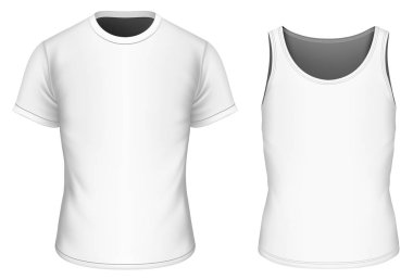 T-shirt ve singlet vektör çizim