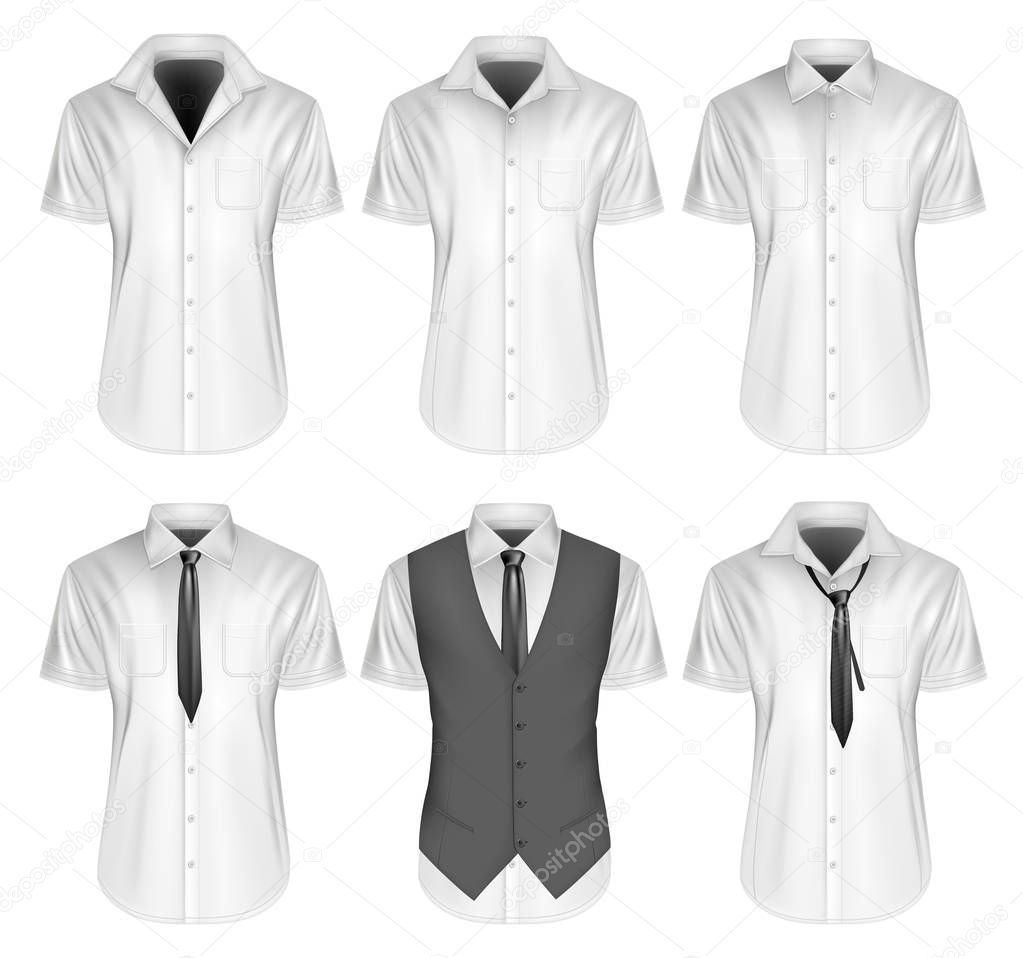 Mens short sleeve formal button down shirts