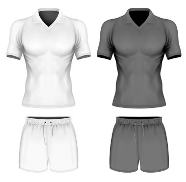 Kısa kollu polo-forması vektör çizim