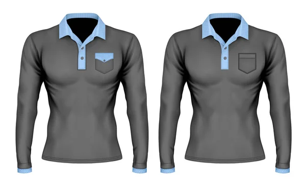 Poloshirt met zak — Stockvector