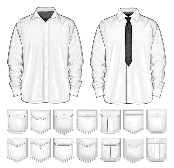 Vector collectie van shirt en zakken — Stockvector