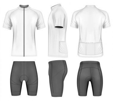 Premium Vector Specification Cycling Jersey Template Mock Up Sport T Shirt Round Neck Uniform For Bicycle Apparel