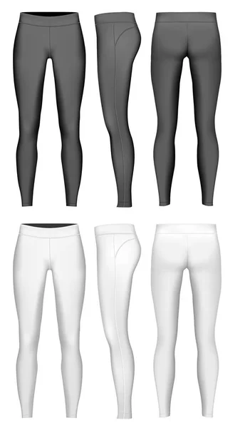 Kvinnors fulla längd leggings — Stock vektor