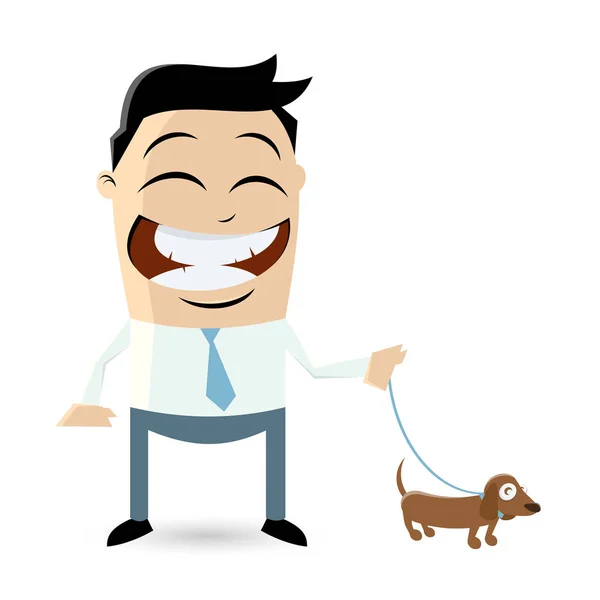 Man walking the dog — Stock Vector