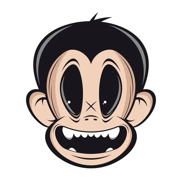 Cara de mono sonriente — Archivo Imágenes Vectoriales