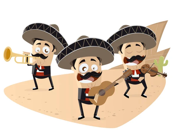Mexikanische Mariachi Band Cliparts — Stockvektor