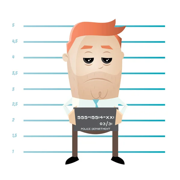 Grappige cartoon mugshot — Stockvector