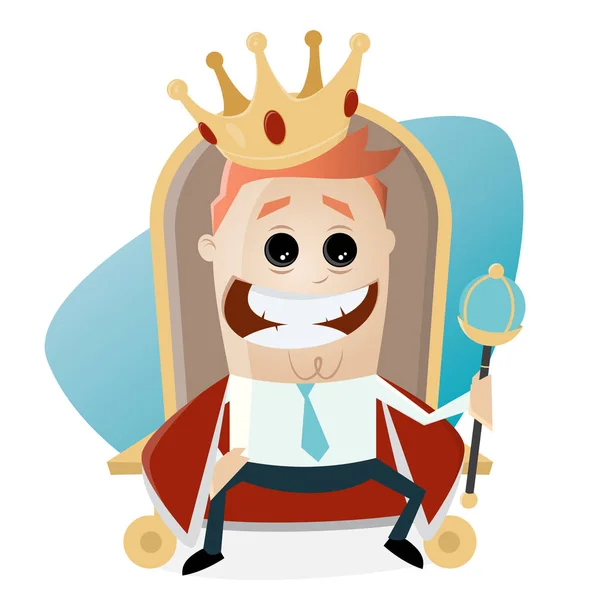 King on throne clipart — Stock Vector
