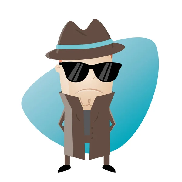 Funny secret agent — Stock Vector