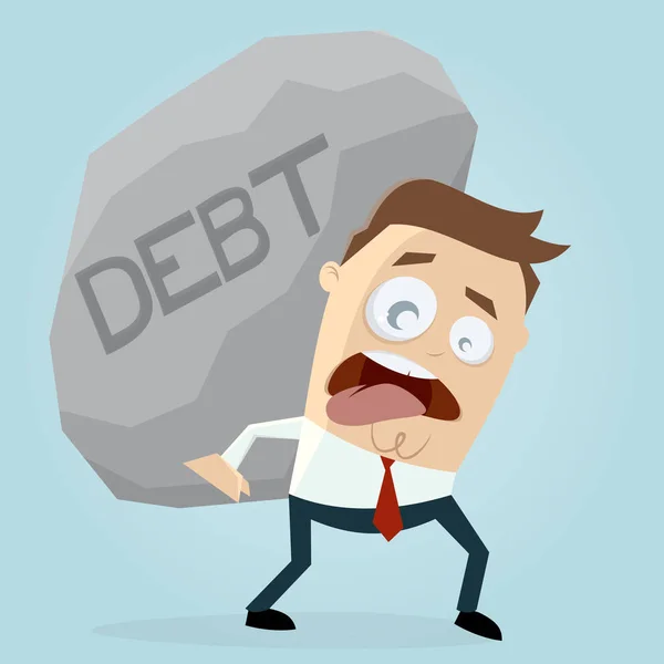 Podnikatel nést zadlužení rock — Stockový vektor