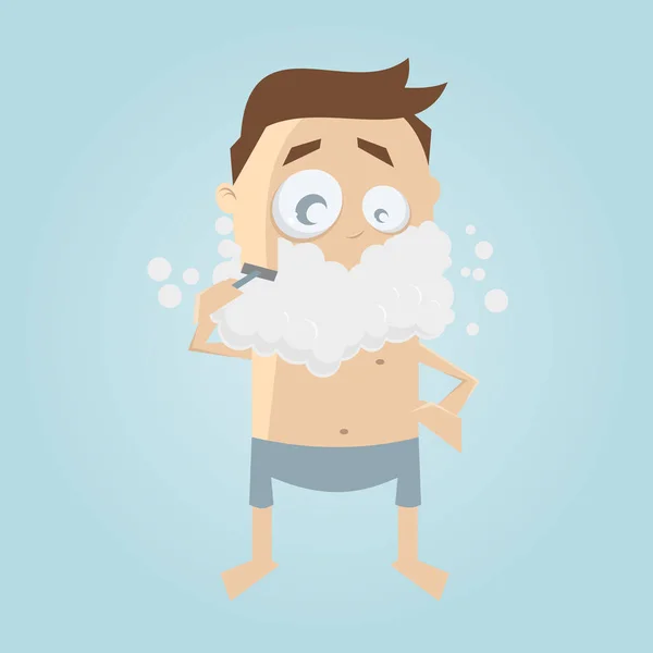 Clipart de um homem de barbear —  Vetores de Stock