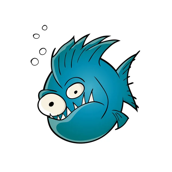 Piranha zangada clipart — Vetor de Stock