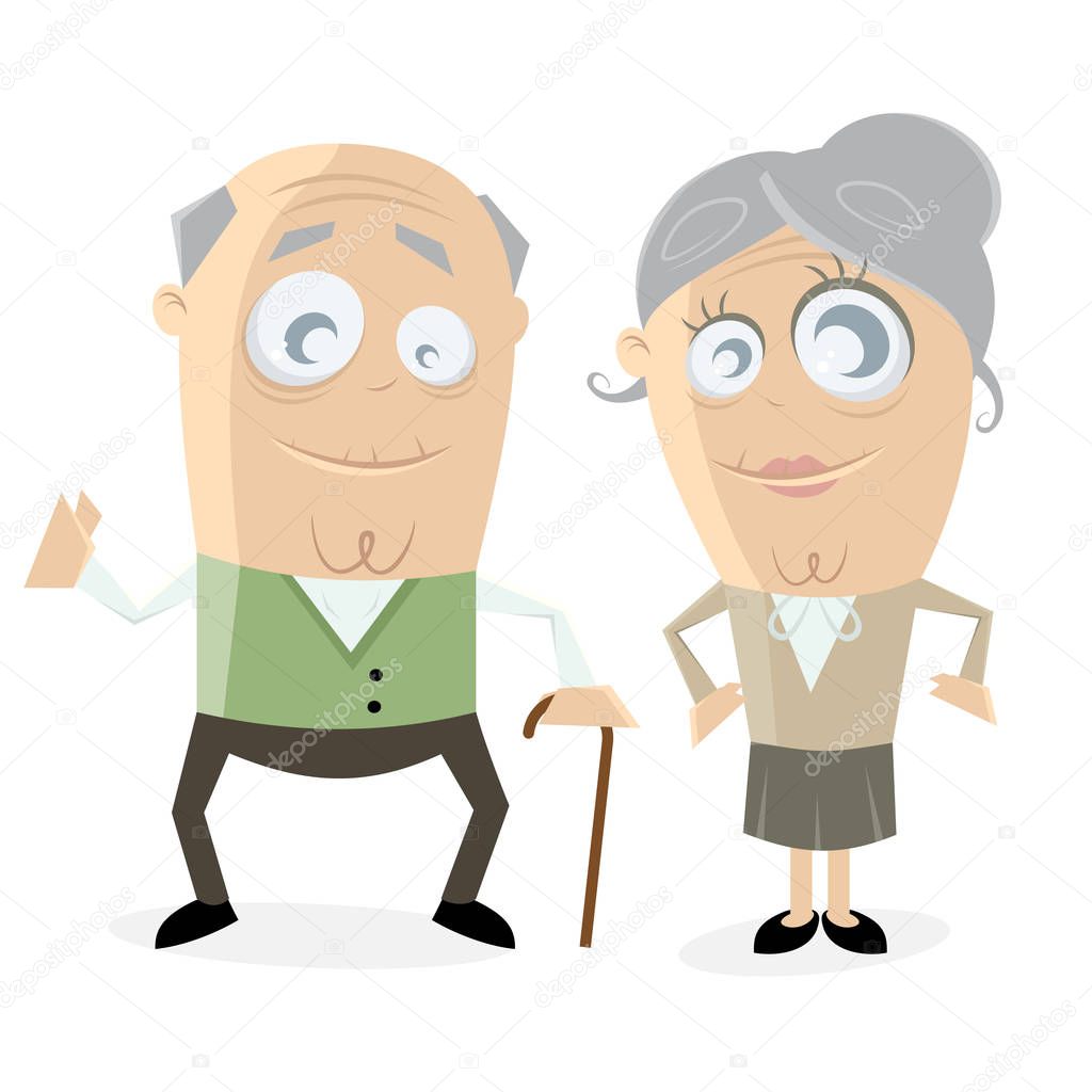 senior couple clipart