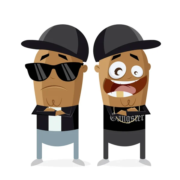 Clipart de l'équipe de rap gangster hip hop — Image vectorielle