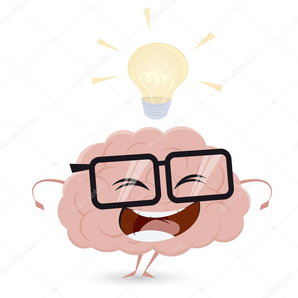 brain with light bulb idea