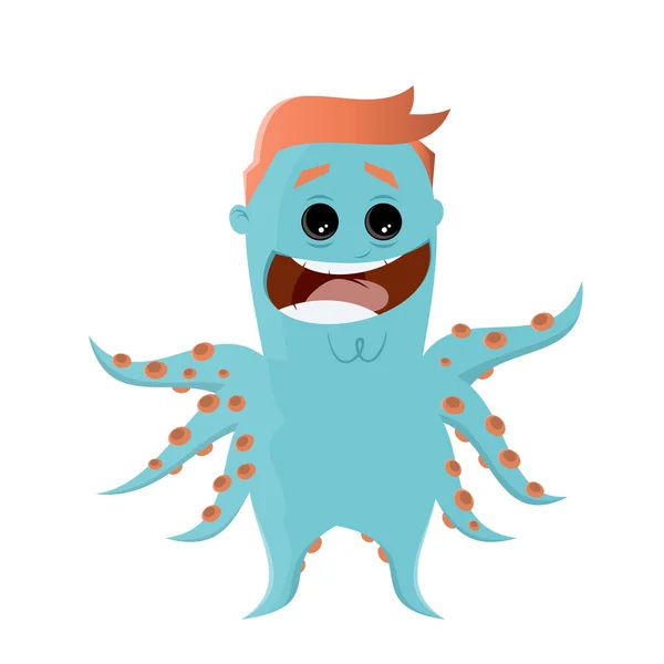 Modrá chobotnice chlap — Stockový vektor