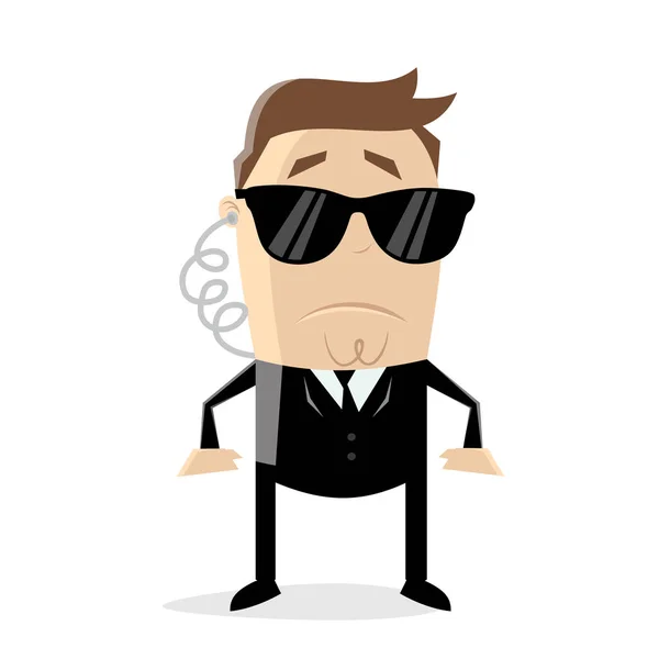 Agente secreto hombre de dibujos animados — Vector de stock