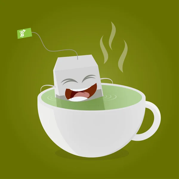 Clipart Funny Teabag — Stock Vector