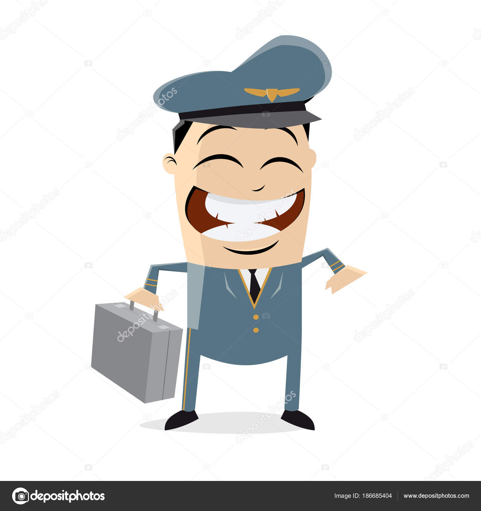 Funny Flight Captain Pilot Clipart Stock Vector Image by © #186685404 Funny Flight Captain Pilot Clipart Stock Vector Image by © #186685404