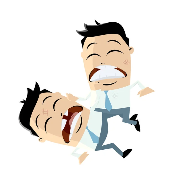Businessman Fighting Each Other — Stock Vector