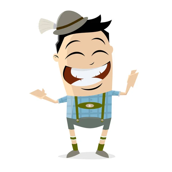 Bávaro Cartoon Homem Clipart — Vetor de Stock