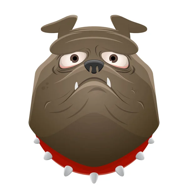 Engraçado Bulldog Clipart Vetor — Vetor de Stock