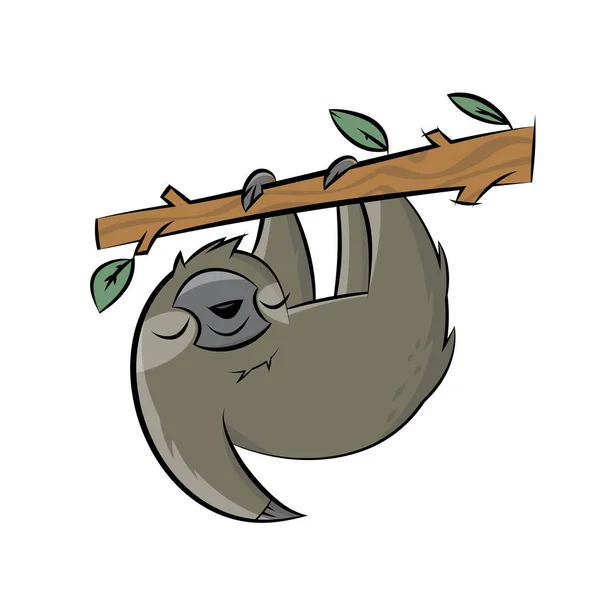 Happy Sloth Clipart Cartoon — Stock Vector