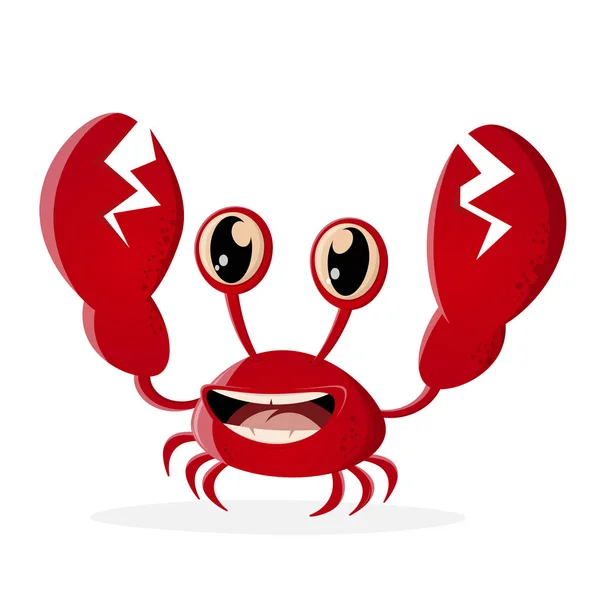 Funny Cartoon Illustration Crab — Stock Vector