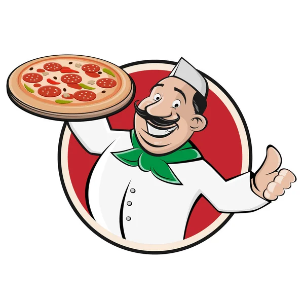 Lustiges Pizzeria Schild — Stockvektor