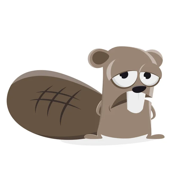Clipart Sad Beaver — Stockový vektor