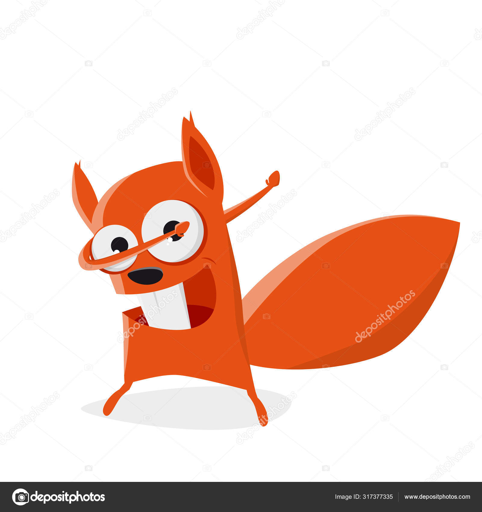 Funny Cartoon Squirrel Dab Pose Vector Image By C Shockfactor De Vector Stock