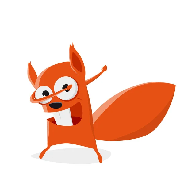 Esquilo Engraçado Dos Desenhos Animados Pose Dab — Vetor de Stock