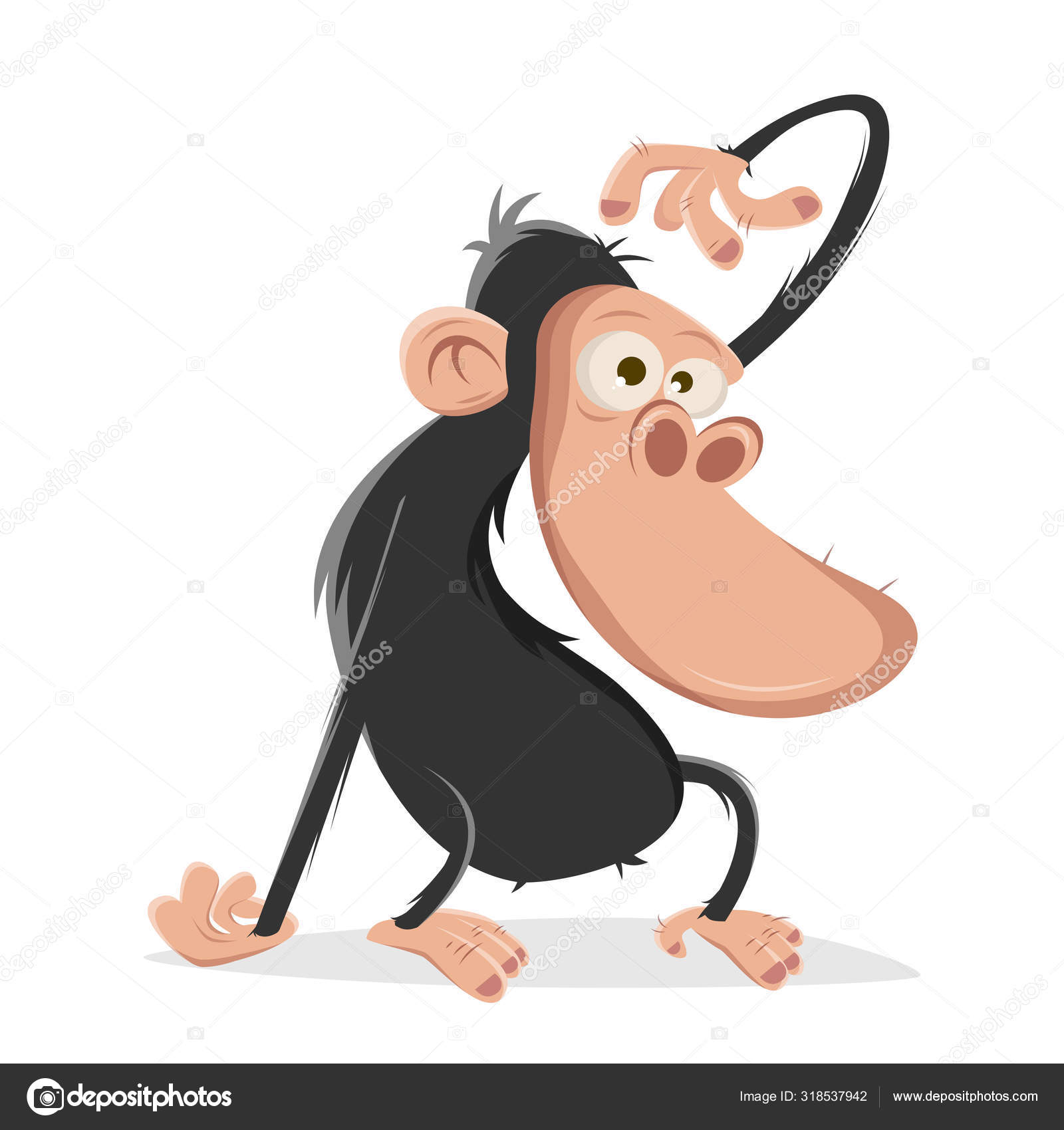 Cartoon ape Vector Art Stock Images | Depositphotos