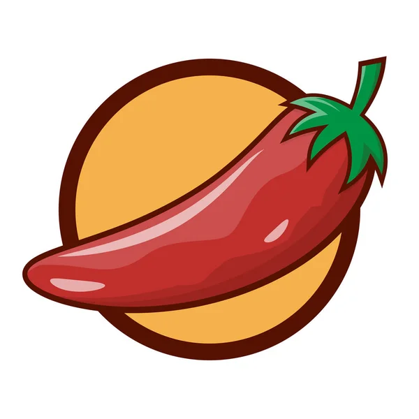 Red Chili Pepper Vector Ilustración — Vector de stock