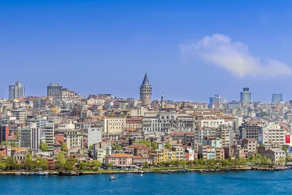 Istanbul Turecko Březen 2006 Galata Tower Městě Silueta — Stock fotografie