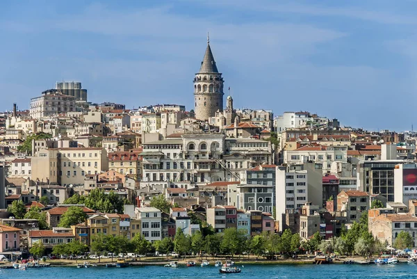 Istambul Turquia Junho 2007 Torre Galata Protuberâncias Karakoy — Fotografia de Stock