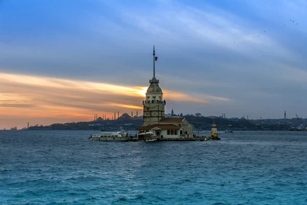 Стамбул Турция Января 2009 Девичья Башня — стоковое фото