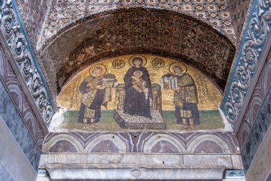 Istanbul, Türkiye, 9 Mayıs 2006: Kutsal Ayasofya Soph duvara çizim