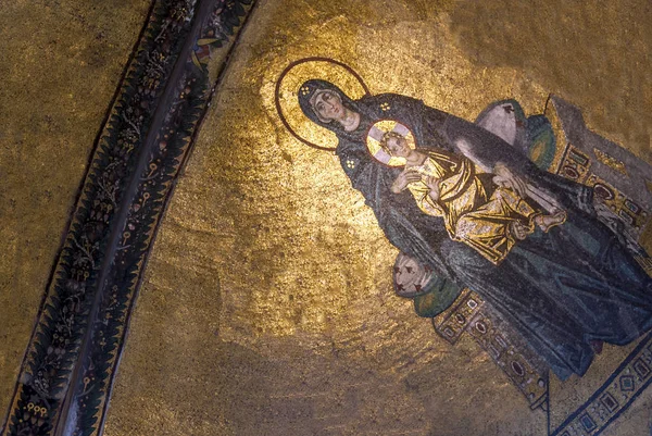 Istanbul, Türkiye, 9 Mayıs 2006: Kutsal Ayasofya Soph duvara çizim