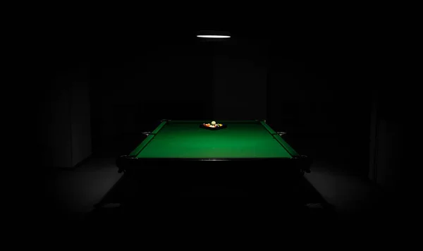 Karanlıkta snooker. Bilardo karanlıkta. hapları karanlıkta
