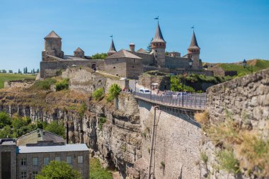 Kamyanets-Podilskyi, Ukrayna. Kamyanets-Podilskyi kale Manzaralı